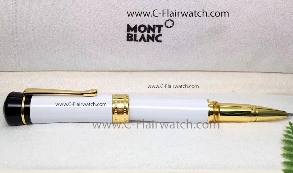 Fake Mont blanc Bonheur Nuit Fineliner Pen White Resin Gold Clip Fake Mont blanc Bonheur Nuit Fineliner Pen White Resin Gold Clip